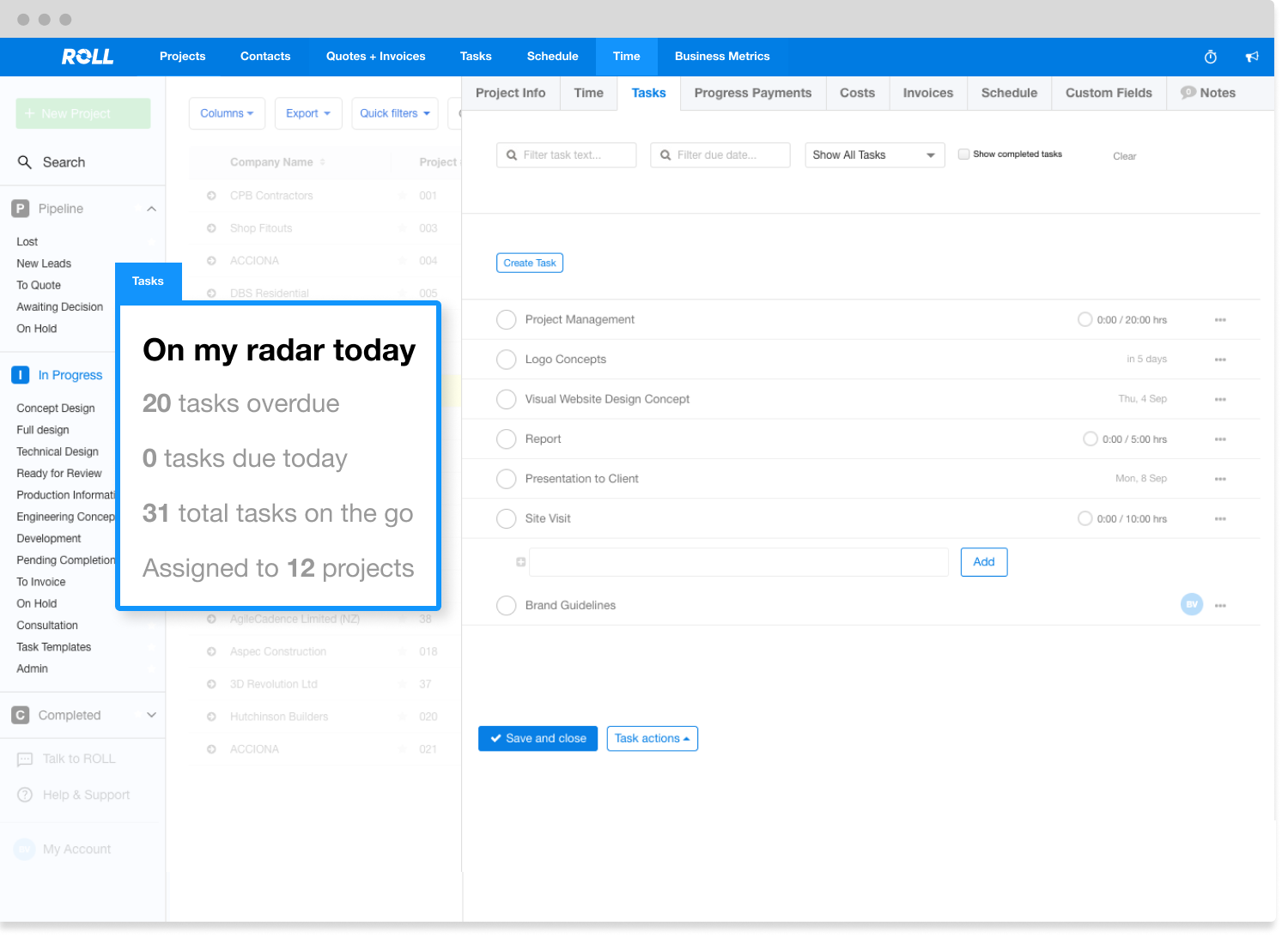 Task Tracking Screenshot